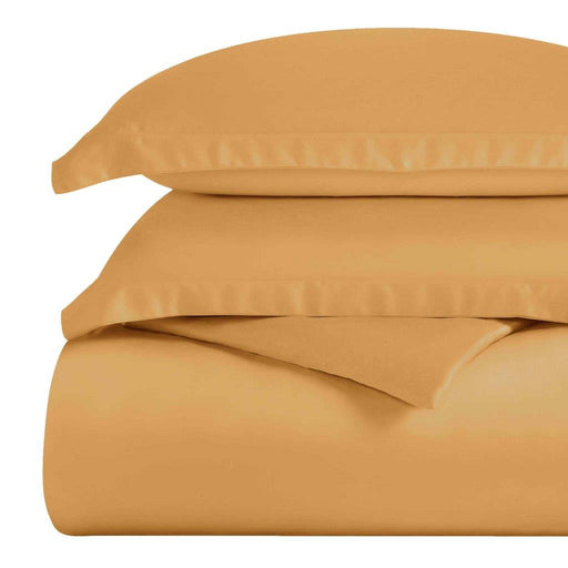 Egyptian Cotton 300 Thread Count Solid Duvet Cover Set - Gold