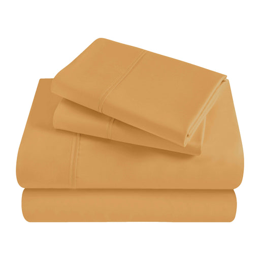 Egyptian Cotton 300 Thread Count Solid Deep Pocket Sheet Set - Gold