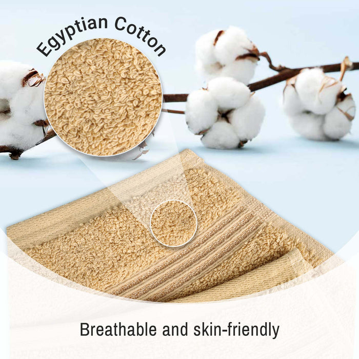 Heritage Egyptian Cotton 10 Piece Face Towel Set - Gold