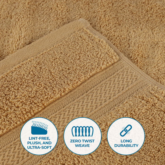 Zero Twist Cotton Solid & Jacquard Chevron 9 Piece Assorted Towel Set