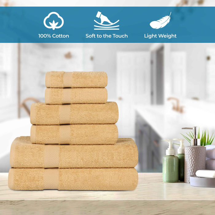 Frankly Eco Friendly Cotton 6 Piece Towel Set