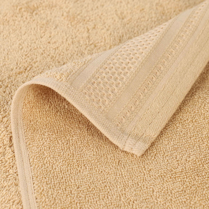 Honeycomb Textured Waffle Border Luxury Cotton 12 Piece Towel Set