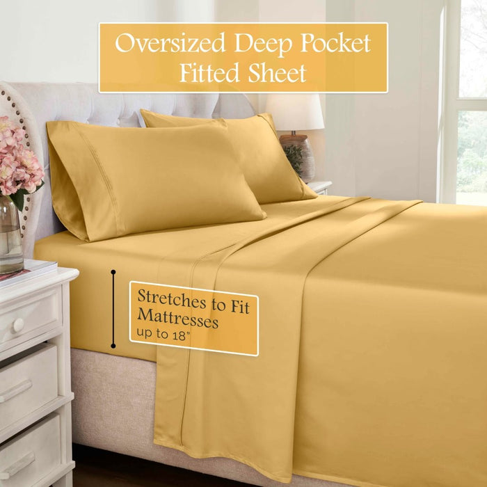 1200 Thread Count Egyptian Cotton Deep Pocket Bed Sheet Set