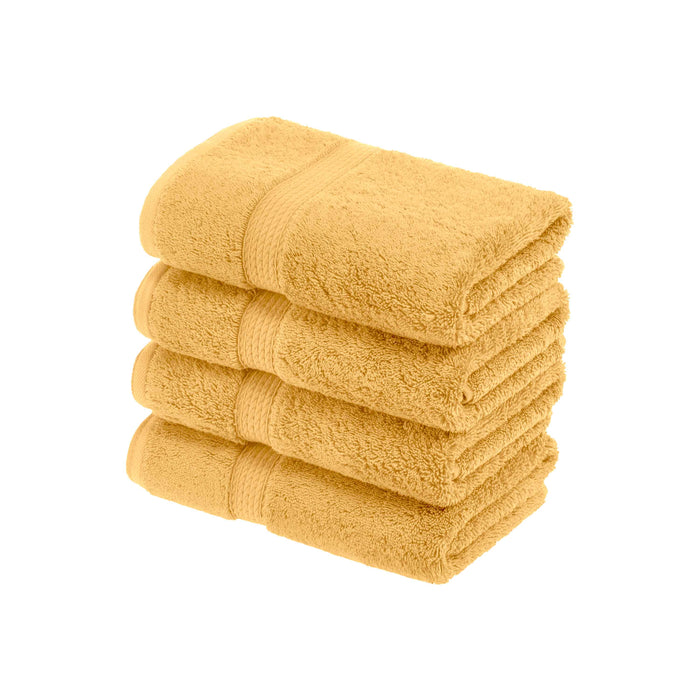 Egyptian Cotton Pile Plush Heavyweight Luxury Soft Hand Towel Set of 4