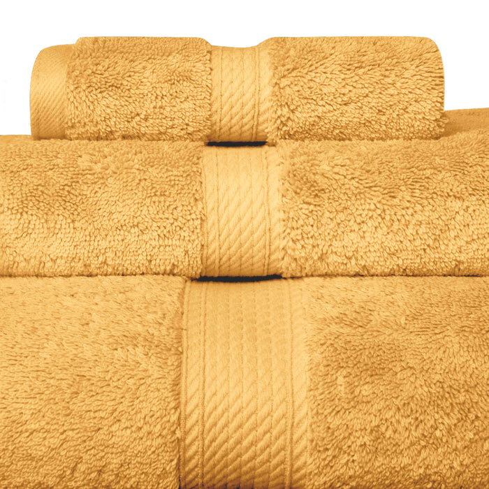 Egyptian Cotton Pile Plush Heavyweight Luxury Soft 3-Piece Towel Set