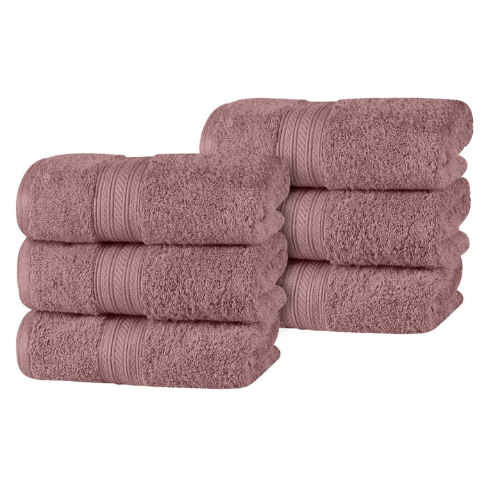 Atlas Cotton Plush Absorbent Heavyweight Luxury Hand Towel Set of 6 - GrapeShake