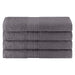 Cotton Eco-Friendly 4 Piece Solid Bath Towel Set - Graphite