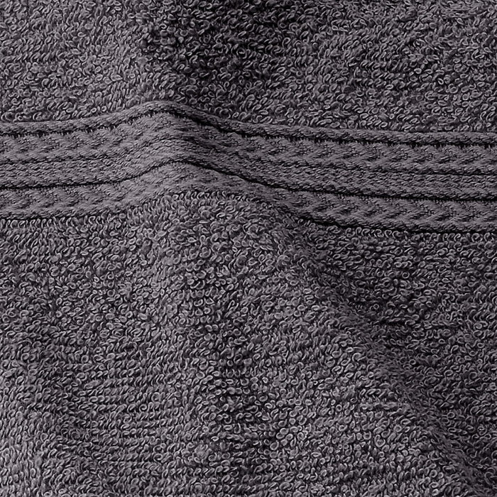 Cotton Eco Friendly Solid 12 Piece Towel Set - Graphite