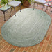 Reversible Braided Area Rug Two Tone Indoor Outdoor Rugs - Green