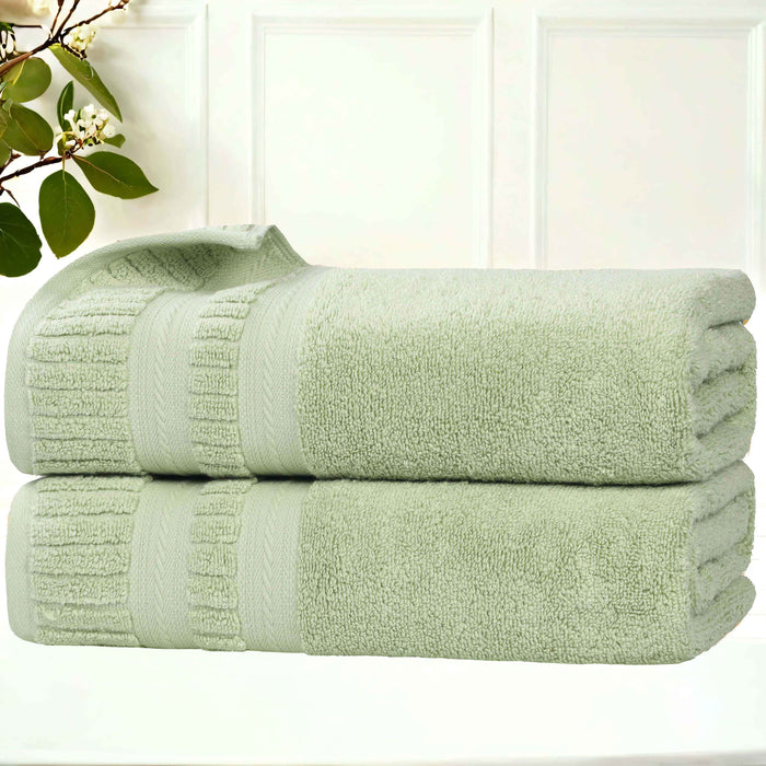 Venice Zero Twist Cotton Medium Weight Absorbent Bath Towels, Set of 2