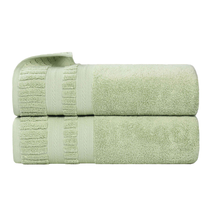 Venice Zero Twist Cotton Medium Weight Absorbent Bath Towels, Set of 2