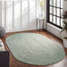 Reversible Braided Area Rug Two Tone Indoor Outdoor Rugs - Green