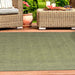 Bohemian Rectangle Indoor Outdoor Rugs Solid Braided Area Rug - Green