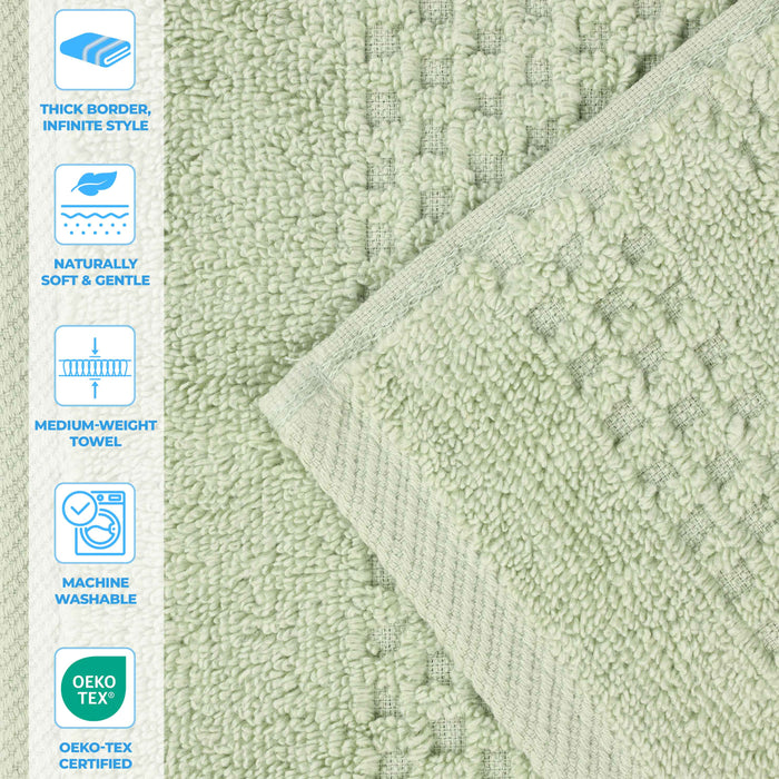 Playa Zero Twist Cotton Solid Waffle Textured Bath Towels, Set of 2