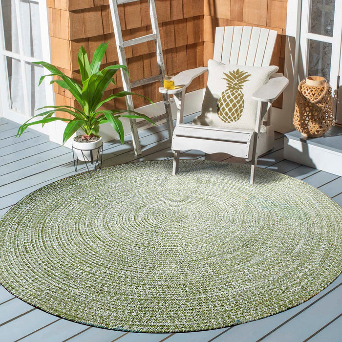 Reversible Braided Area Rug Two Tone Indoor Outdoor Rugs