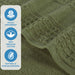 Zero Twist Cotton Waffle Honeycomb Plush Absorbent 9 Piece Towel Set - Forrest Green