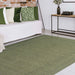 Bohemian Rectangle Indoor Outdoor Rugs Solid Braided Area Rug - Green