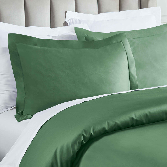 Egyptian Cotton 850 Thread Count Solid Duvet Cover Set - Green