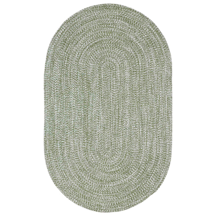 Reversible Braided Area Rug Two Tone Indoor Outdoor Rugs - Green