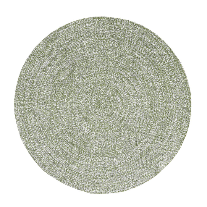 Reversible Braided Area Rug Two Tone Indoor Outdoor Rugs - Green