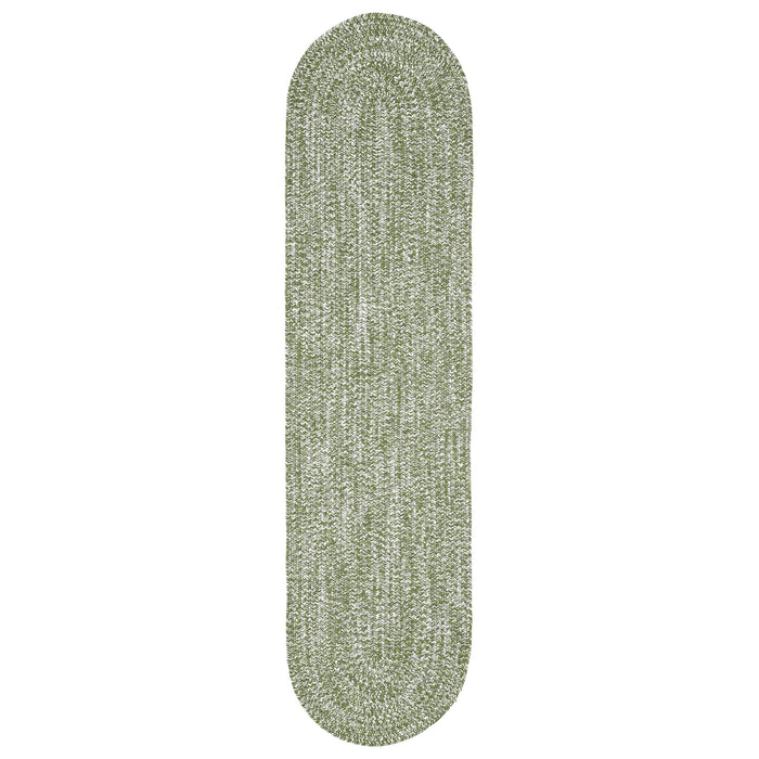 Reversible Braided Area Rug Two Tone Indoor Outdoor Rugs - Green