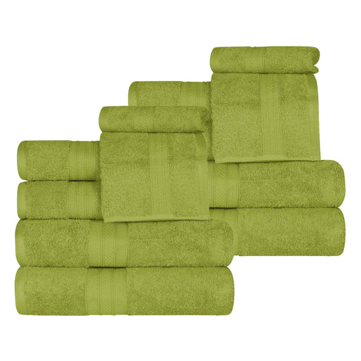 Atlas Cotton Plush Heavyweight Luxury 12 Piece Assorted Towel Set - GreenEssence