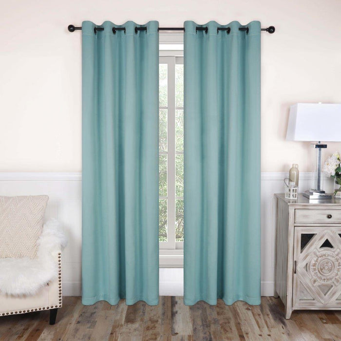 Solid Classic Modern Grommet Blackout Curtain Set