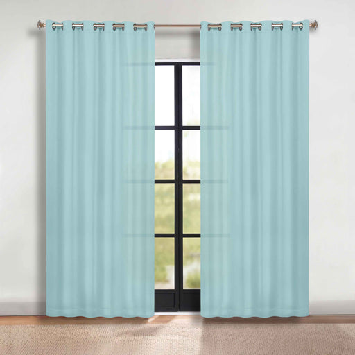 Solid Machine Washable Room Darkening Blackout Curtains, Set of 2 - GreenLily