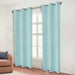 Solid Machine Washable Room Darkening Blackout Curtains, Set of 2 - Blue Nile Mills