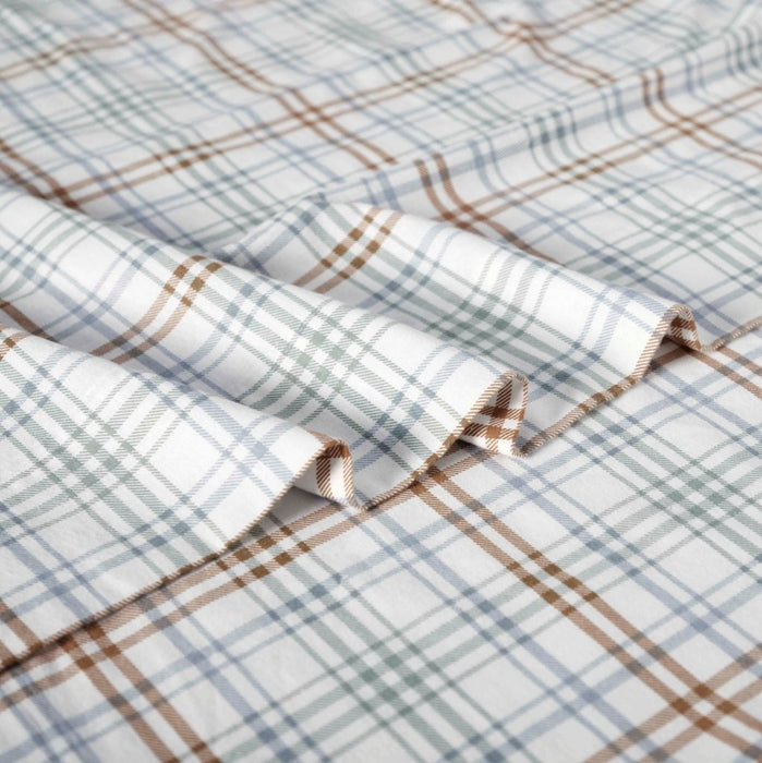 Plaid Flannel Cotton Classic Farmhouse Deep Pocket Bed Sheet Set