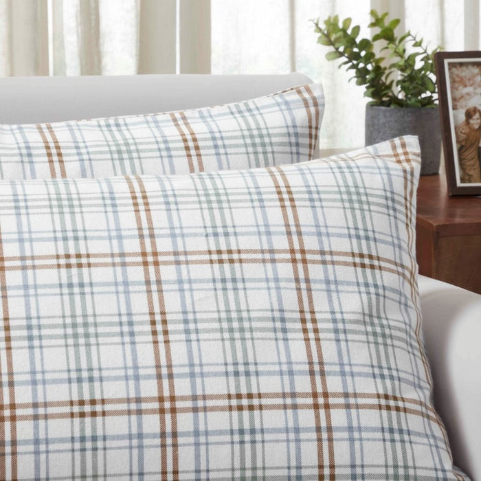 Plaid Flannel Cotton Classic Farmhouse Pillowcases, Set of 2