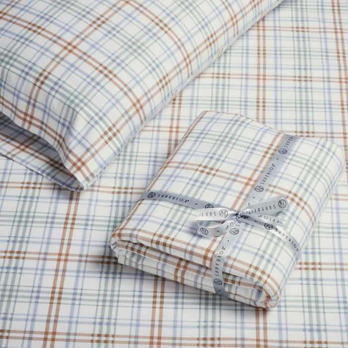 Plaid Flannel Cotton Classic Farmhouse Deep Pocket Bed Sheet Set