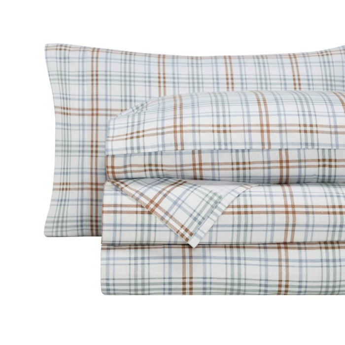 Plaid Flannel Cotton Classic Farmhouse Deep Pocket Bed Sheet Set