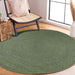 Bohemian Indoor Outdoor Rugs Solid Braided Round Area Rug - Green