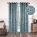 Leaves Machine Washable Room Darkening Blackout Curtains - GreenLily