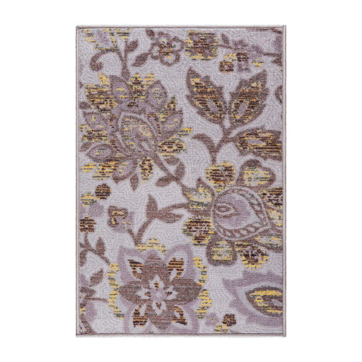 Jezabel Floral Non-Slip Washable Indoor Area Rug or Runner - Gray