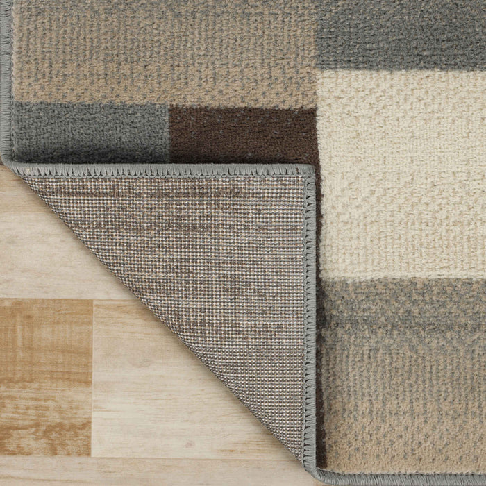 Clifton Modern Geometric Patchwork Area Rug  or Runner Rug