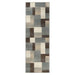 Clifton Modern Geometric Patchwork Area Rug or Runner Rug - Gray