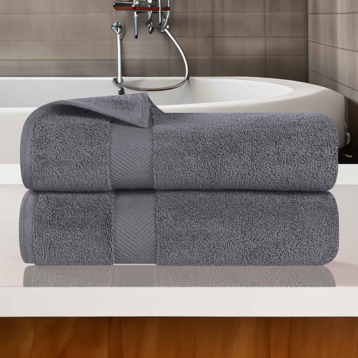 Zero Twist Cotton 2 Piece Bath Towel Set