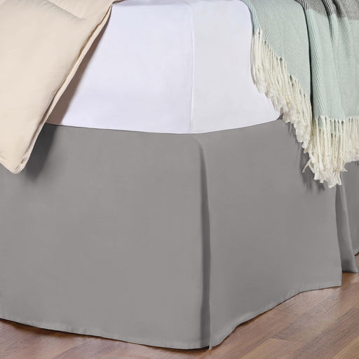 Egyptian Cotton 300 Thread Count Solid Bed Skirt - Gray