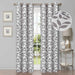 Leaves Room Darkening Blackout Curtain Panel Sets - Gray