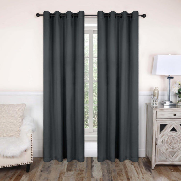 Solid Classic Modern Grommet Blackout Curtain Set