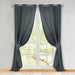 Solid Machine Washable Room Darkening Blackout Curtains, Set of 2 - Blue Nile Mills