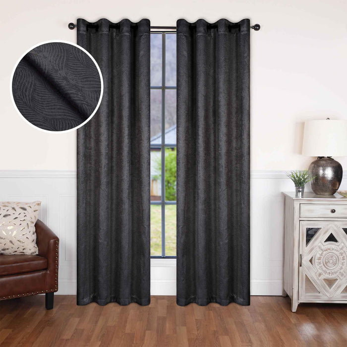 Waverly Modern Washable Room Darkening Blackout Curtain Panel Set