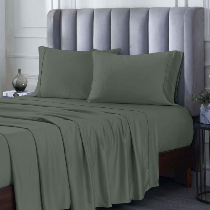 300 Thread Count Rayon From Bamboo Solid Deep Pocket Sheet Set