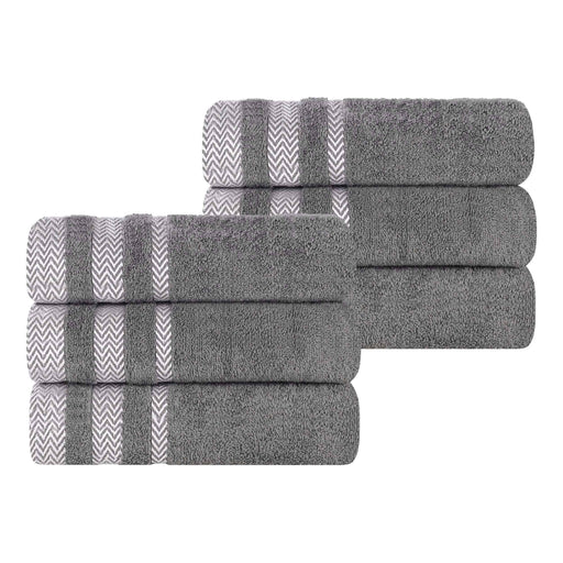 Hays Cotton Soft Medium Weight Hand Towel Set of 6 - Grey