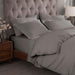 Egyptian Cotton 300 Thread Count Solid Duvet Cover Set - Gray