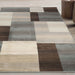 Clifton Modern Geometric Patchwork Area Rug or Runner Rug - Gray