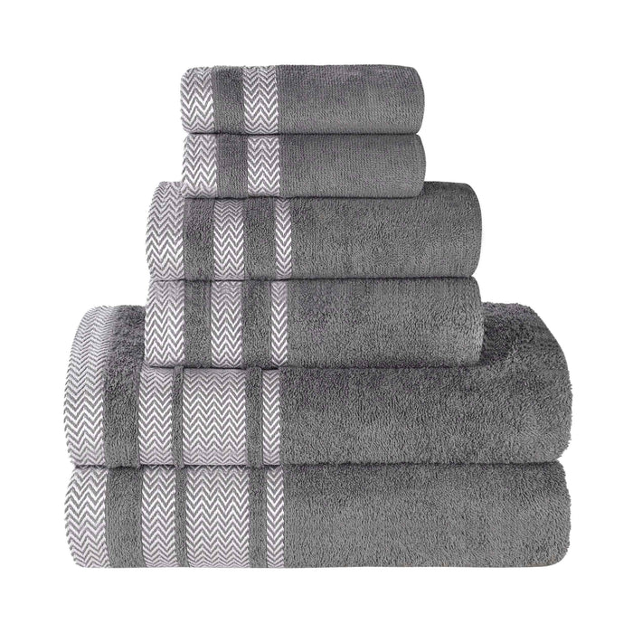 Hays Cotton Medium Weight 6 Piece Bathroom Towel Set - Grey