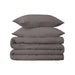 Egyptian Cotton 700 Thread Count Solid Duvet Cover and Pillow Sham Set - Gray